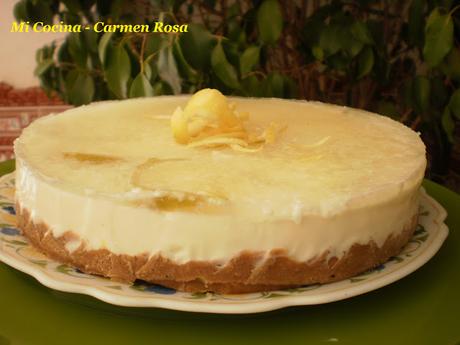 TARTA HELADA DE YOGUR Y LIMON