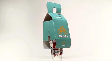 McBike, el packaging de McDonald’s diseñado para los ciclistas