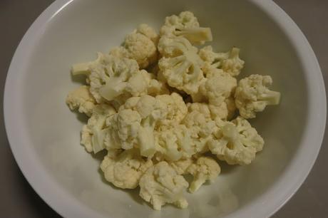 Coliflor con refrito de ajos y guindilla