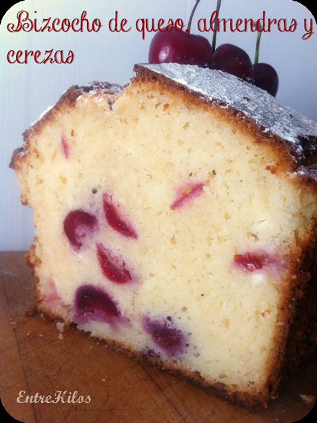 CAKE DE QUESO, ALMENDRAS Y CEREZAS