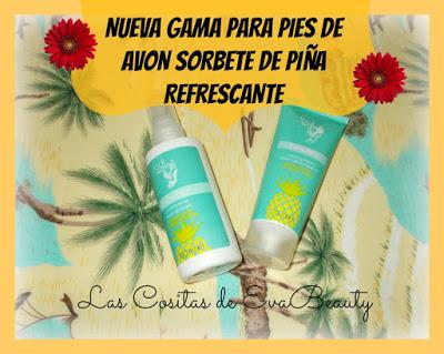 Nueva Gama para pies de Avon Sorbete de Piña Refrescante Efecto Frío.