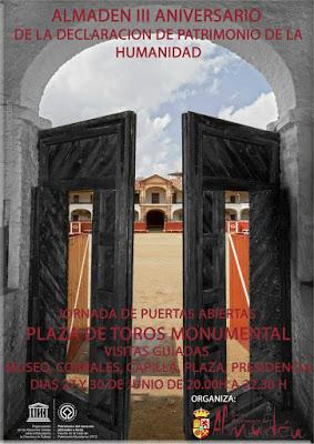 Jornada puertas abiertas Plaza de Toros Monumental de Almadén