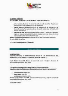 Curso de verano “Actividad emprendedora y desarrollo territorial”