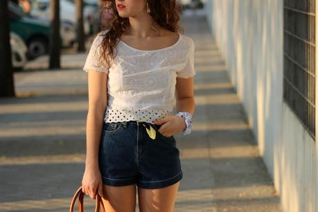 Jeans de tiro alto