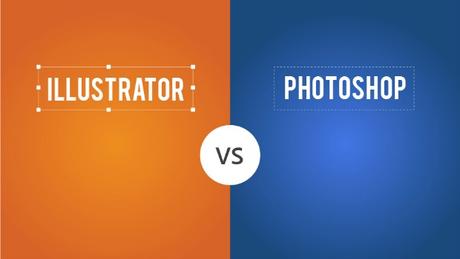 Unos pósters que comparan a Illustrator vs Photoshop