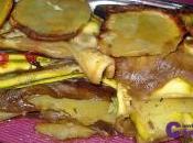 Lasaña vegetal berenjena, calabacín, pimiento patata cocinado horno