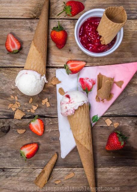 helado-yogur-fresas