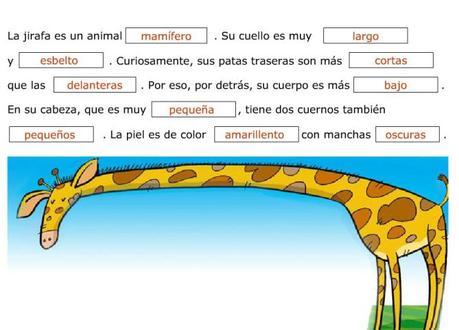 La descripción de un animal