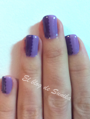 manicura en morado