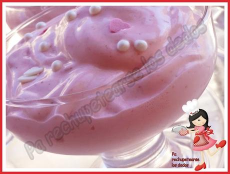 * Espuma de fresas (thermomix)