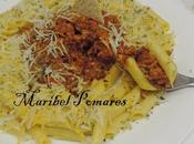 Macarrones boloñesa.