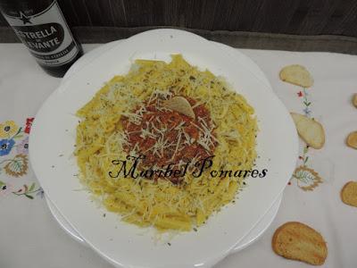 Macarrones a la boloñesa.