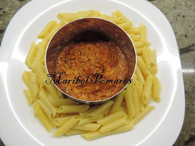 Macarrones a la boloñesa.