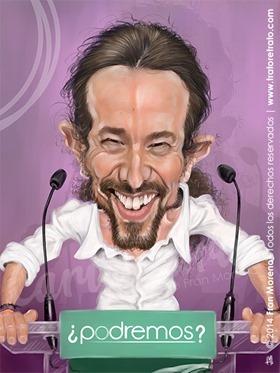 pablo iglesias caricaturas