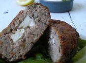 Bifteki griego relleno queso feta