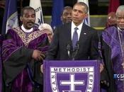 Obama, aferrado Amazing Grace funeral Charleston
