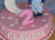 Tarta fondant niña luna para claudia