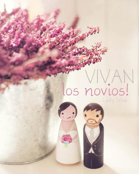 Cake toppers personalizados de madera para la tarta