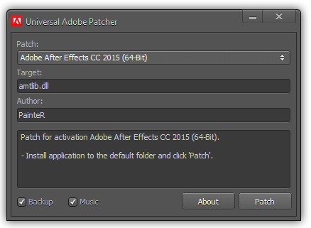 Activar Todo Producto de ADOBE CC 2015 (Patcher v1.5 PainteR) - [ Win & Mac]