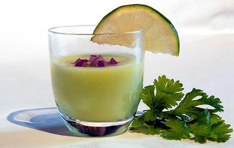 Gazpacho de aguacate y manzana