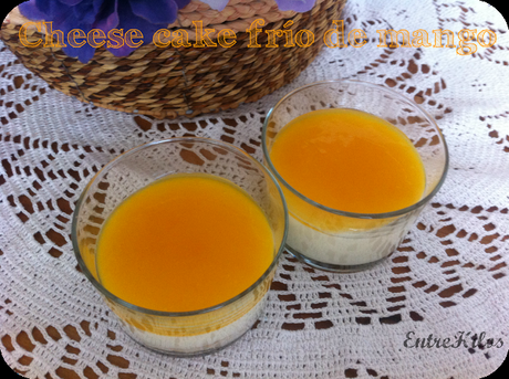 MERMELADA DE MANGO EN 3 MINUTOS Y CHEESECAKE FRIA DE MANGO