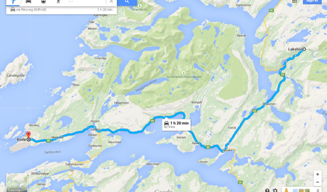La ruta de hoy, de Lakshol a Bodo