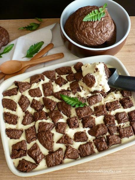 Helado de Natilla con Galletas Brownie