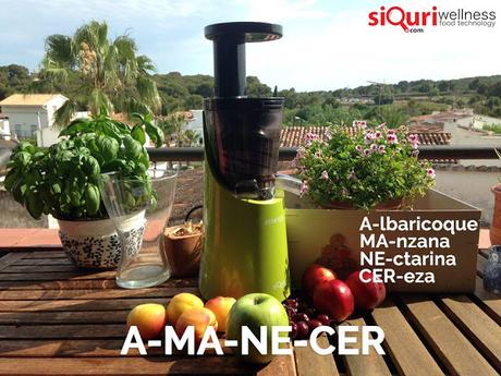 Zumo de naranja, zanahoria y manzana con Siquri Essenzia