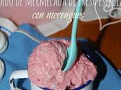 Helado mermelada fresas especiada merengue