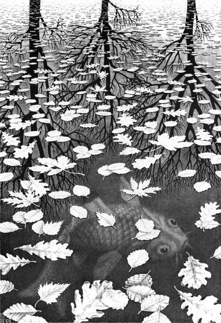 La literatura como una tercera orilla escher-three-worlds-438x640