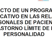 Impacto programa psicoeducativo relaciones interpersonales personas Trastorno Limite Personalidad Silvia García