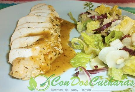 Pechuga de pollo agridulce con chutney de papaya OLYMPUS DIGITAL CAMERA