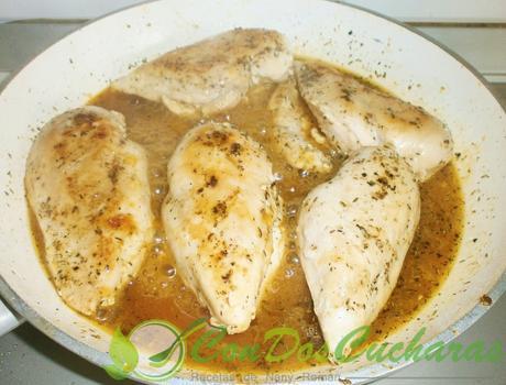 Pechuga de pollo agridulce con chutney de papaya OLYMPUS DIGITAL CAMERA