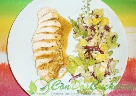 Pechuga de pollo agridulce con chutney de papaya OLYMPUS DIGITAL CAMERA