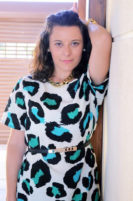 Mi vestido azul - Green animal print (13)