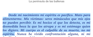 Reseña literaria : La península de las ballenas.