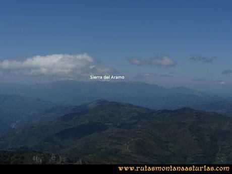Ruta Les Campes Peña Mea: Vista de la Sierra del Aramo