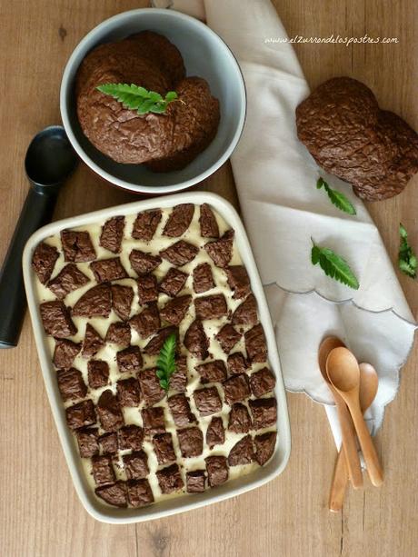 Helado de Natillas con Galletas Brownie