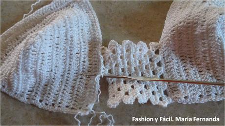 Cómo unir copas tejidas. Hacer unas copas para un croptop a crochet (How to join crochet parts of a crop top)