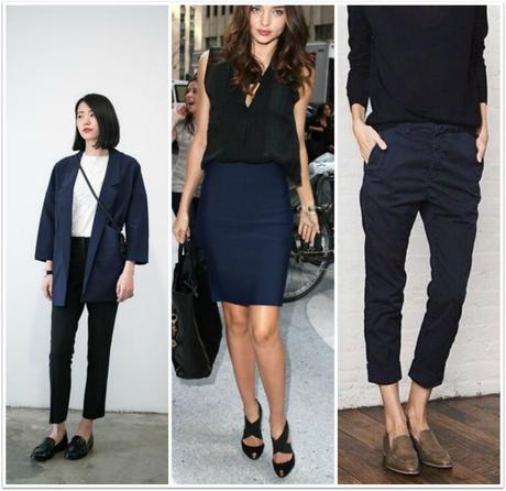Tendencias: Azul navy con negro
