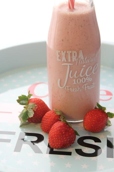 finde frugal; batido de fresas