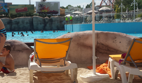 Parque Warner Madrid:Aqui si hay playa