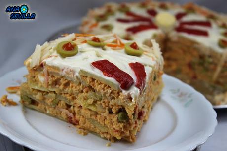 Tarta de ensaladilla