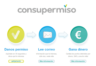 Ganar dinero recibiendo emails de Consupermiso