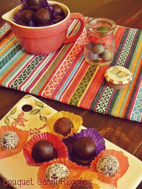 Bombones-bocaditos de cacao (y... Un descanso se lo tiene bien merecido todo mundo)