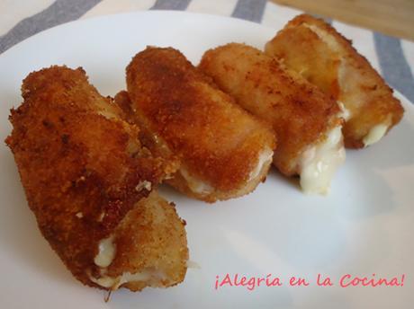 Mini flamenquines de jamón serrano y queso Mini flamenquines de jamón serrano y queso