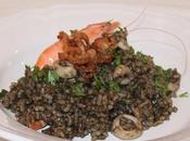 Arroz negro chipirones langostinos