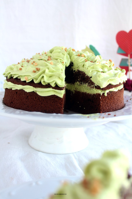 Tarta de chocolate y pistachos rápida  sin gluten