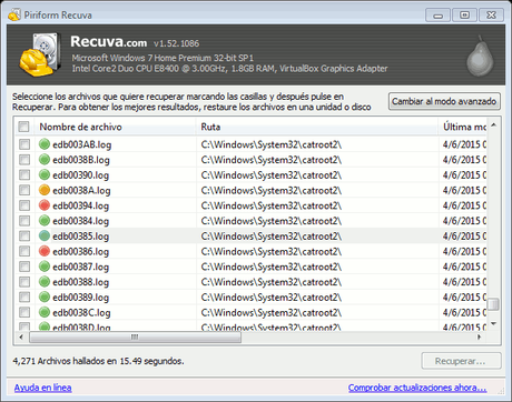 Recuva para Windows