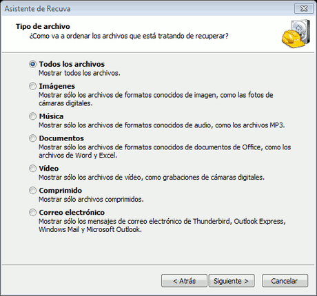 Recuperar archivos en Windows